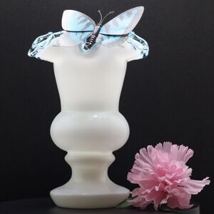 Fenton Aqua Crest Vase